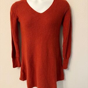 Peruvian Connection size XS dress 100% Royal Alpaca Sweater Dress rust red